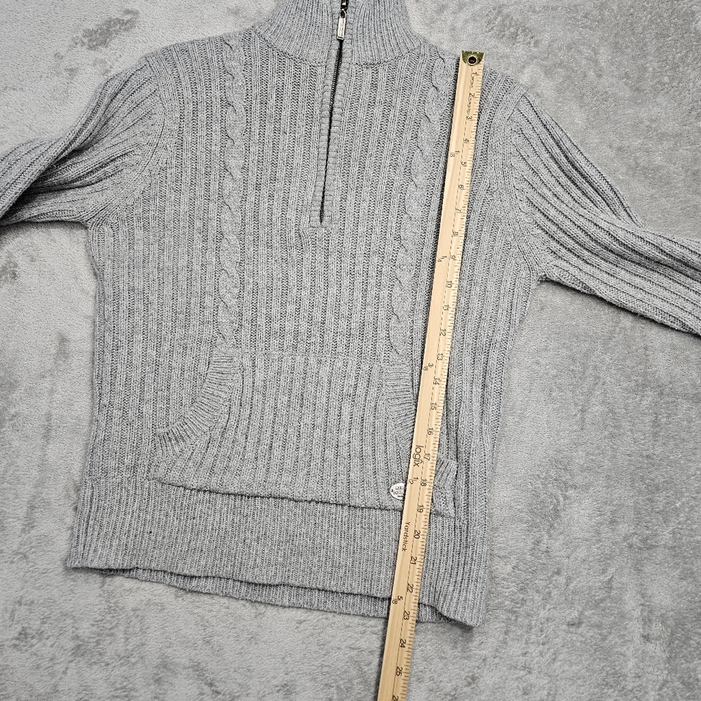 RARE 🔥 Harley-Davidson Vintage Embroidered Ribbed Quarter Zip Sweater - Picture 7 of 10